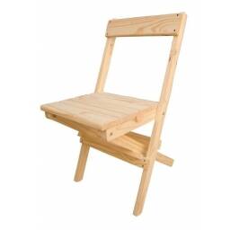 Silla de pino plegable