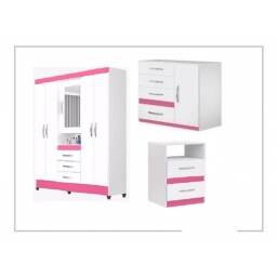 Combo Ropero, Cmoda 1p 4c + Mesa De Luz 2c!