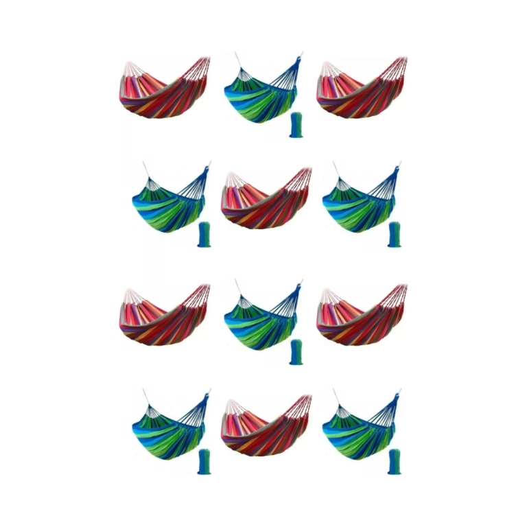 Combo hamacas plaza y media por 12 unidades