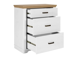 Mesa de luz madera maciza 3 cajones Mesa de luz madera maciza 3 cajones