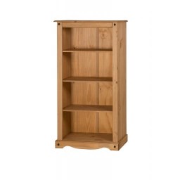 Biblioteca 3 Estantes Cera/Blanco LINEA CORONA MADERA