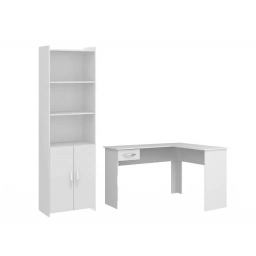 Combo Biblioteca 2 est/2 puertas + Escritorio L 1 cajon