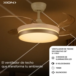 VENTILADOR XION de TECHO DECORATIVO 36"