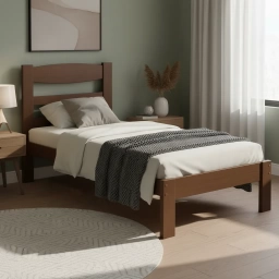 Cama 1 plaza RETA Nogal