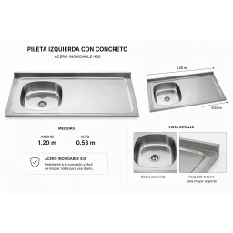 Pileta Bali IZQUIERDA c/concreto y valvula 3 1/2