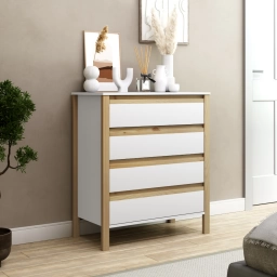 Comoda Combinado Madera 4 cajones